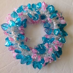 Pink & Blue Acrylic Hearts 💕 Bracelet